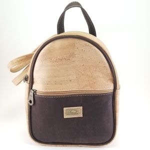 Two Tone Cork Leather Backpack